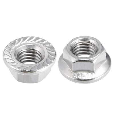 Harfington 316 Stainless Steel Silver Tone Hex Flange Nut
