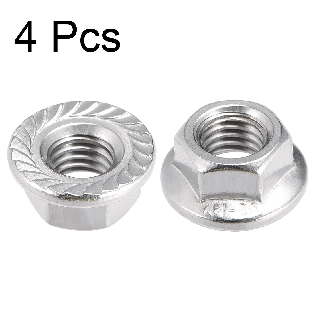 Harfington 316 Stainless Steel Silver Tone Hex Flange Nut