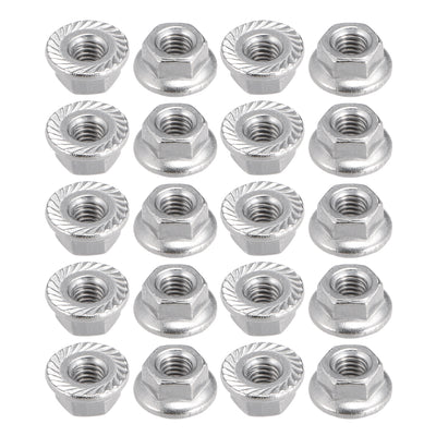 Harfington 316 Stainless Steel Silver Tone Hex Flange Nut