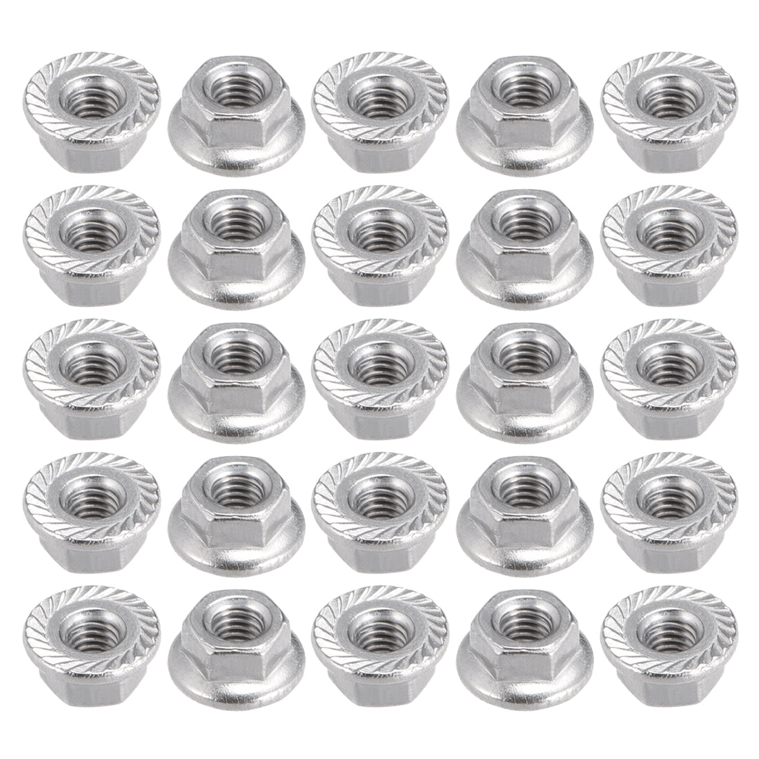Harfington 316 Stainless Steel Silver Tone Hex Flange Nut