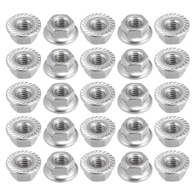Harfington 316 Stainless Steel Silver Tone Hex Flange Nut