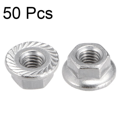 Harfington 316 Stainless Steel Silver Tone Hex Flange Nut