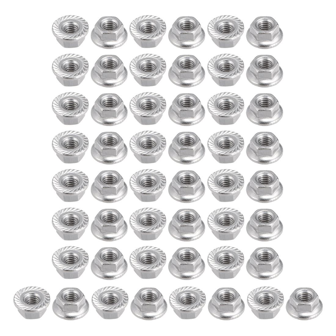 Harfington 316 Stainless Steel Silver Tone Hex Flange Nut