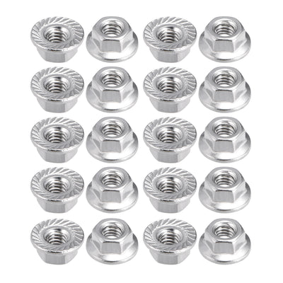 Harfington 316 Stainless Steel Silver Tone Hex Flange Nut