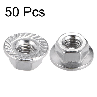 Harfington 316 Stainless Steel Silver Tone Hex Flange Nut