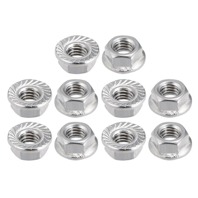 Harfington 316 Stainless Steel Silver Tone Hex Flange Nut