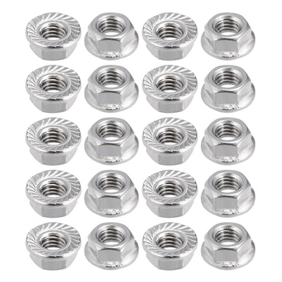 Harfington 316 Stainless Steel Silver Tone Hex Flange Nut