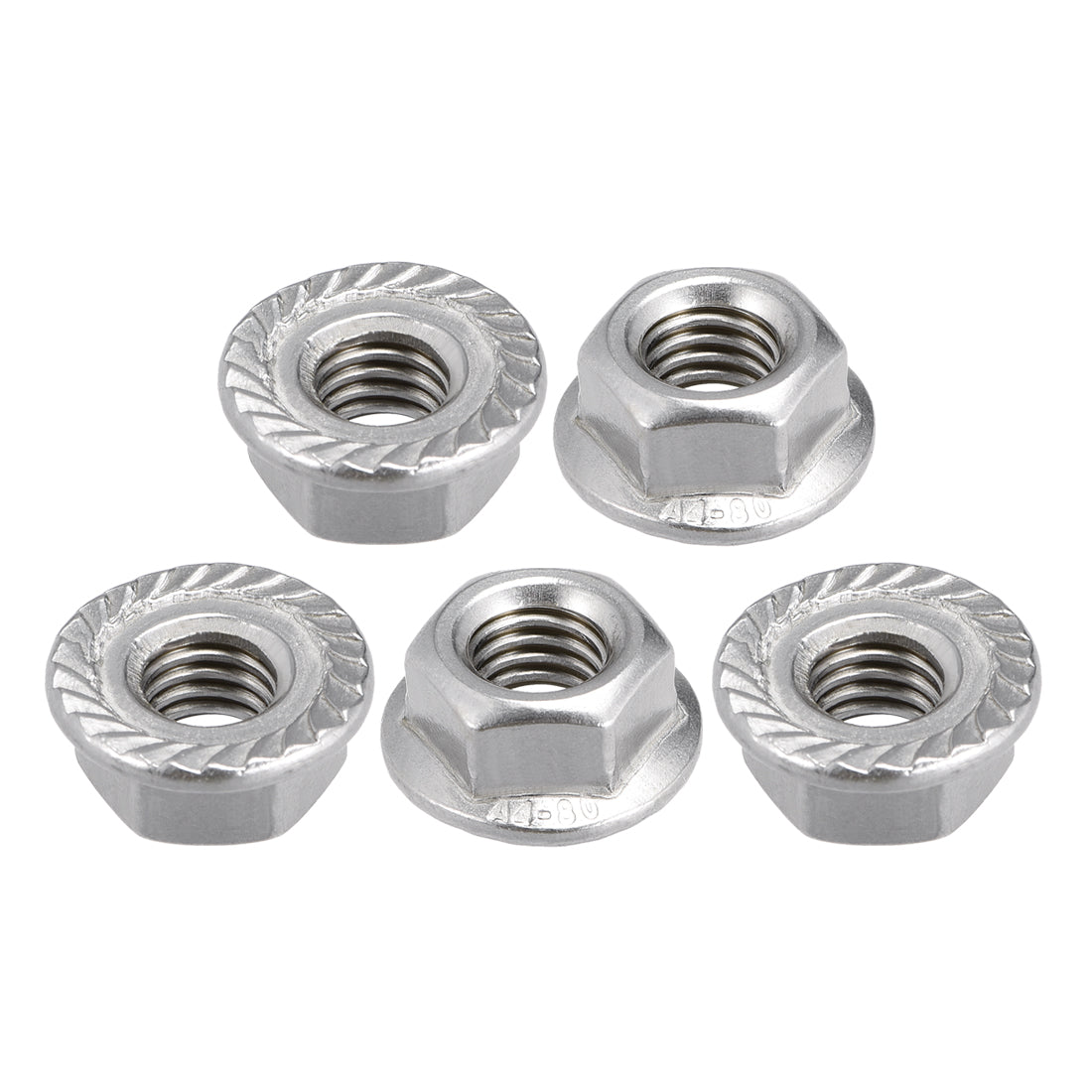 Harfington 316 Stainless Steel Silver Tone Hex Flange Nut
