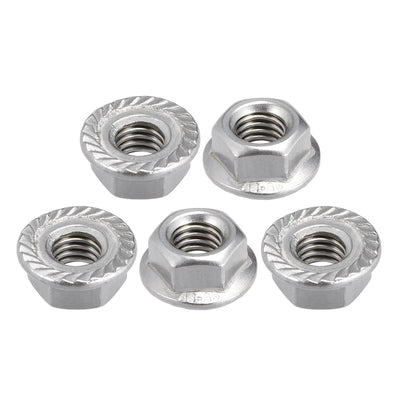 Harfington 316 Stainless Steel Silver Tone Hex Flange Nut