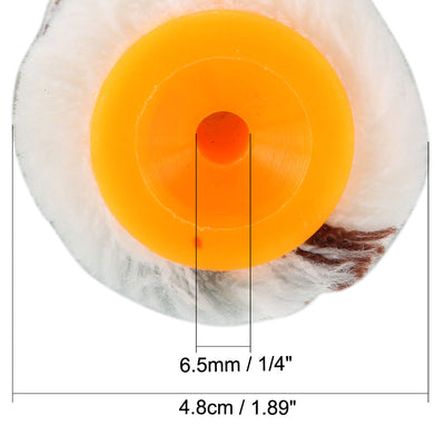 Harfington 6 Inch Home Wall Mini Fiber Paint Roller Cover Nap 1/4" Hole Dia 2 Pcs