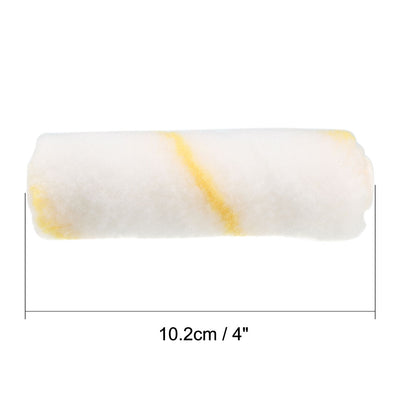 Harfington 4 Inch Mini Fabric Paint Roller Cover Nap Painting Refill 1/4" Hole Dia 10Pcs