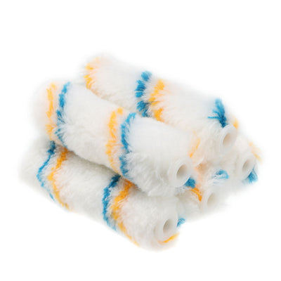 Harfington 4 Inch Mini Fiber Paint Roller Cover Nap Painting Refill 1/4" Hole Dia 5 Pcs