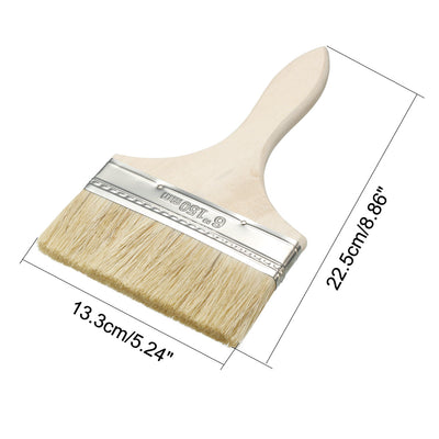 Harfington 5" Width Paint Brush Painting Drawing Oil Glues Faux Bristle Pen Paintbrush Beige