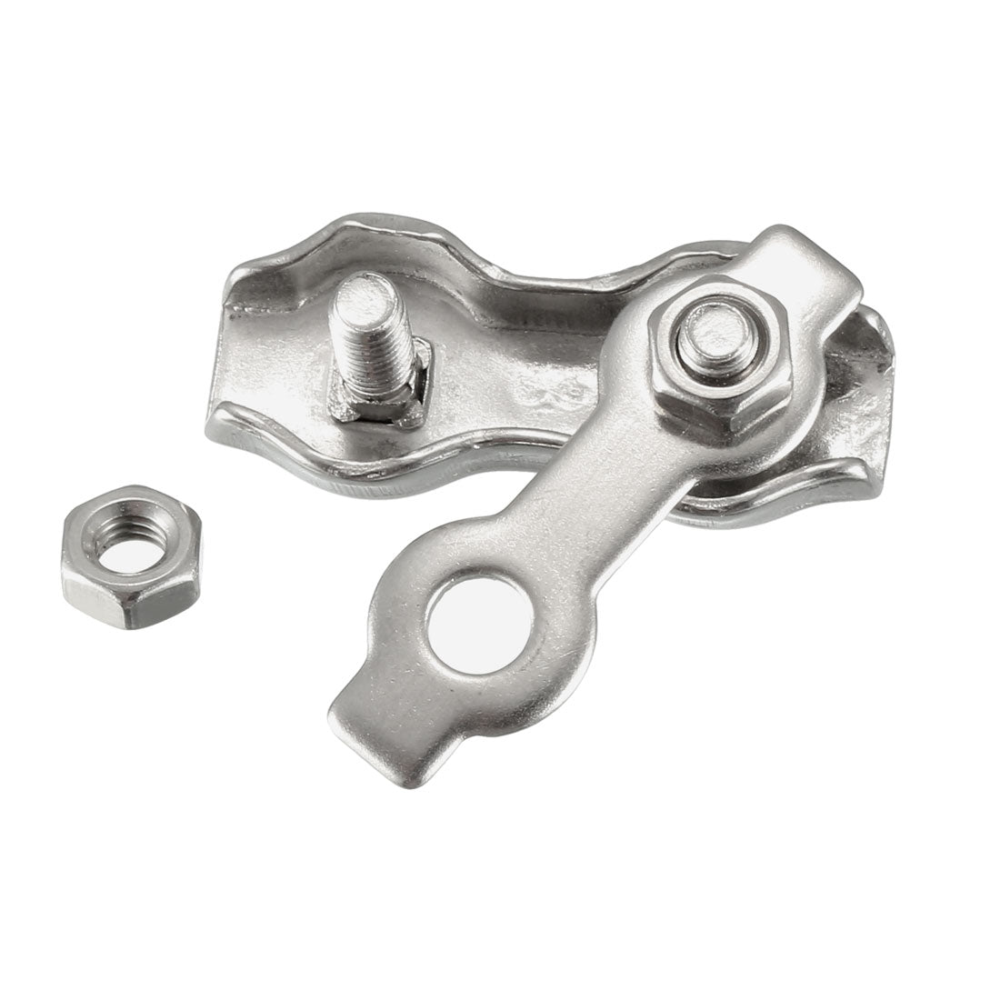 Harfington 5 Pcs 316 Stainless Steel Duplex Wire Rope Clip Cable Clamp Suit For 2mm Rope