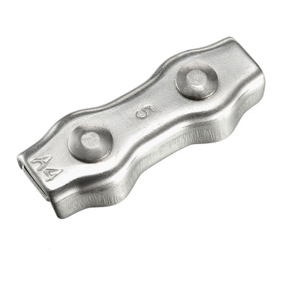 Harfington 1 Pcs 316 Stainless Steel Duplex Wire Rope Clip Cable Clamp Suit For 4mm Rope