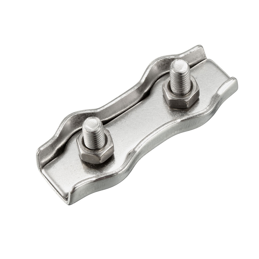 Harfington 1 Pcs 316 Stainless Steel Duplex Wire Rope Clip Cable Clamp Suit For 4mm Rope