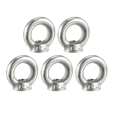 Harfington M3 Female Thread 304 Stainless Steel Lifting Eye Nuts Ring 5pcs