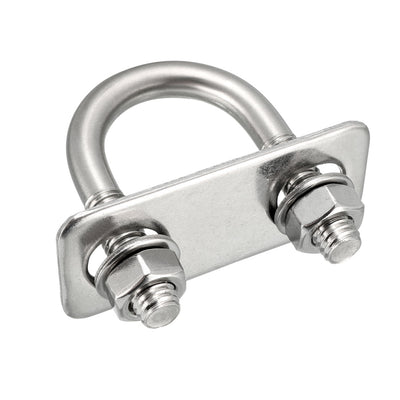 Harfington U-Bolts M8 25mm Inner Width 304 Stainless Steel with Nuts Frame Straps 2Pcs