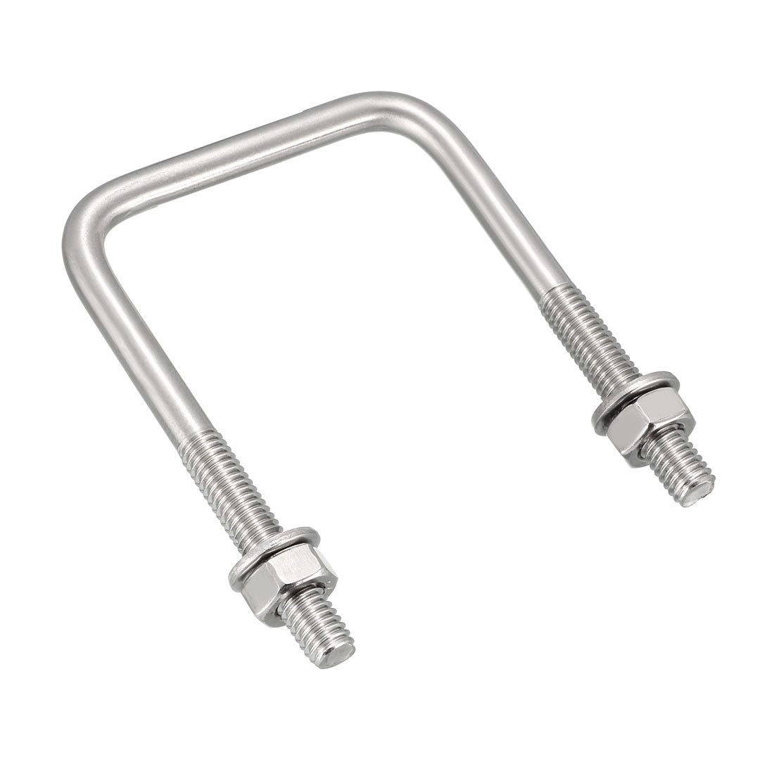 Harfington Square U-Bolts M6 45mm Inner Width 304 Stainless Steel with Nuts 2Pcs
