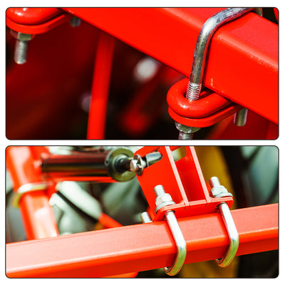 Harfington Square U-Bolts 1"(25mm) Inner Width 304 Stainless Steel M6 with Nuts Frame Straps 2Pcs