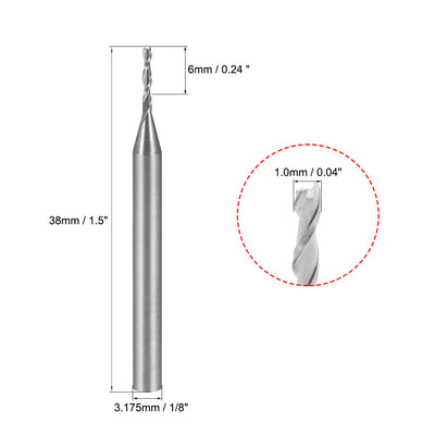 Harfington Flat Nose End Mill Cutter CNC Router Bits Flute for Acrylic PVC MDF Hardwood