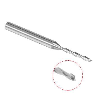 Harfington 5PCS 1/8" Shank 1.5mm x 12mm Carbide Flat Nose End Mill Cutter CNC Router Bits