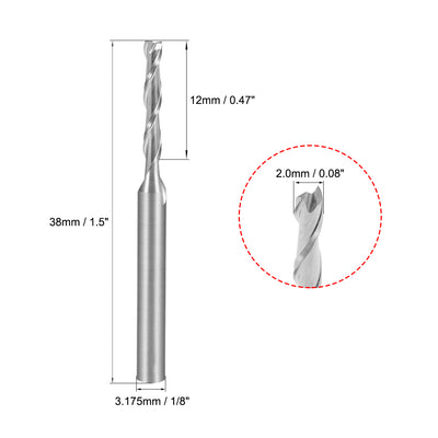 Harfington Flat Nose End Mill Cutter CNC Router Bits Flute for Acrylic PVC MDF Hardwood