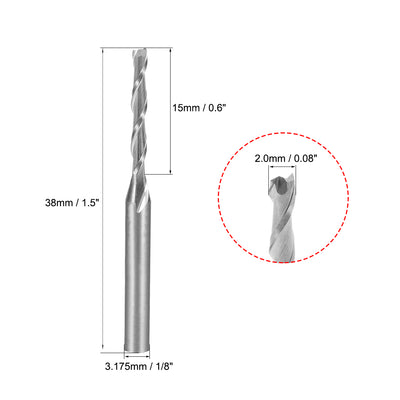 Harfington Flat Nose End Mill Cutter CNC Router Bits Flute for Acrylic PVC MDF Hardwood
