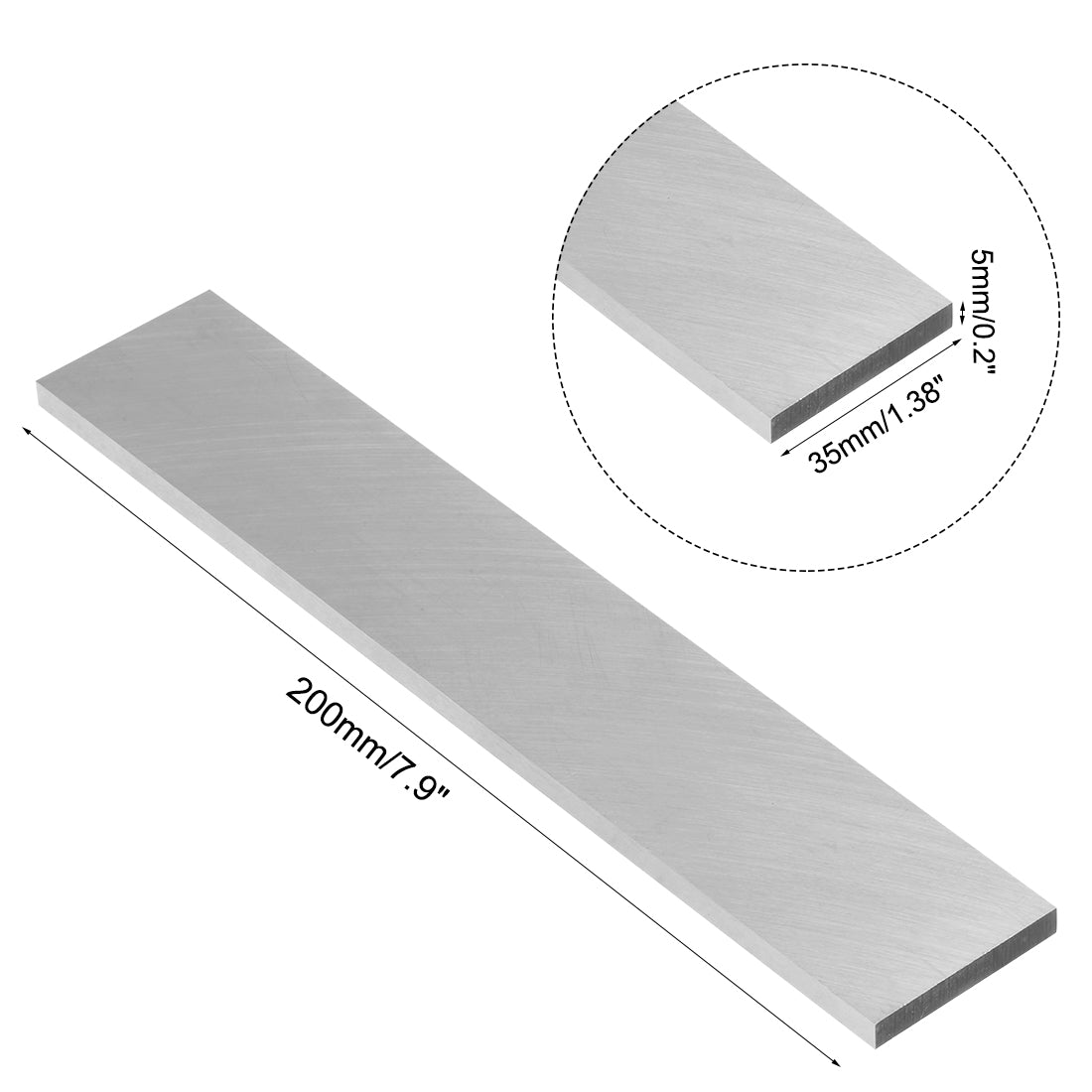 Harfington HSS Tool Bit Square Lathe Turning Grinder Cutter Mill Blank 5mmx35mmx200mm 1Pcs