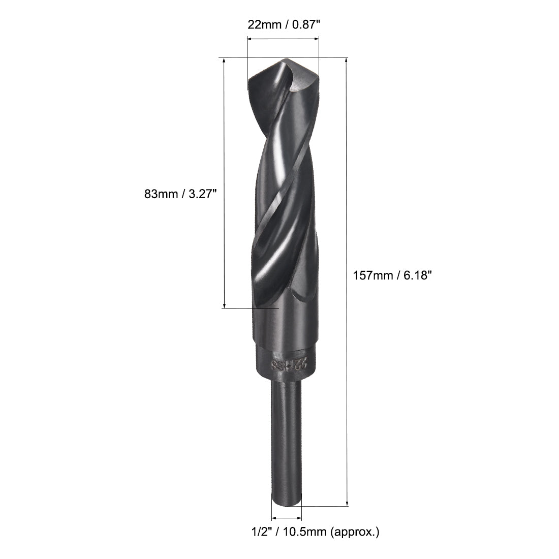 Harfington HSS 9341 Drilling Tool Reduced Shank Twist Drill Bit