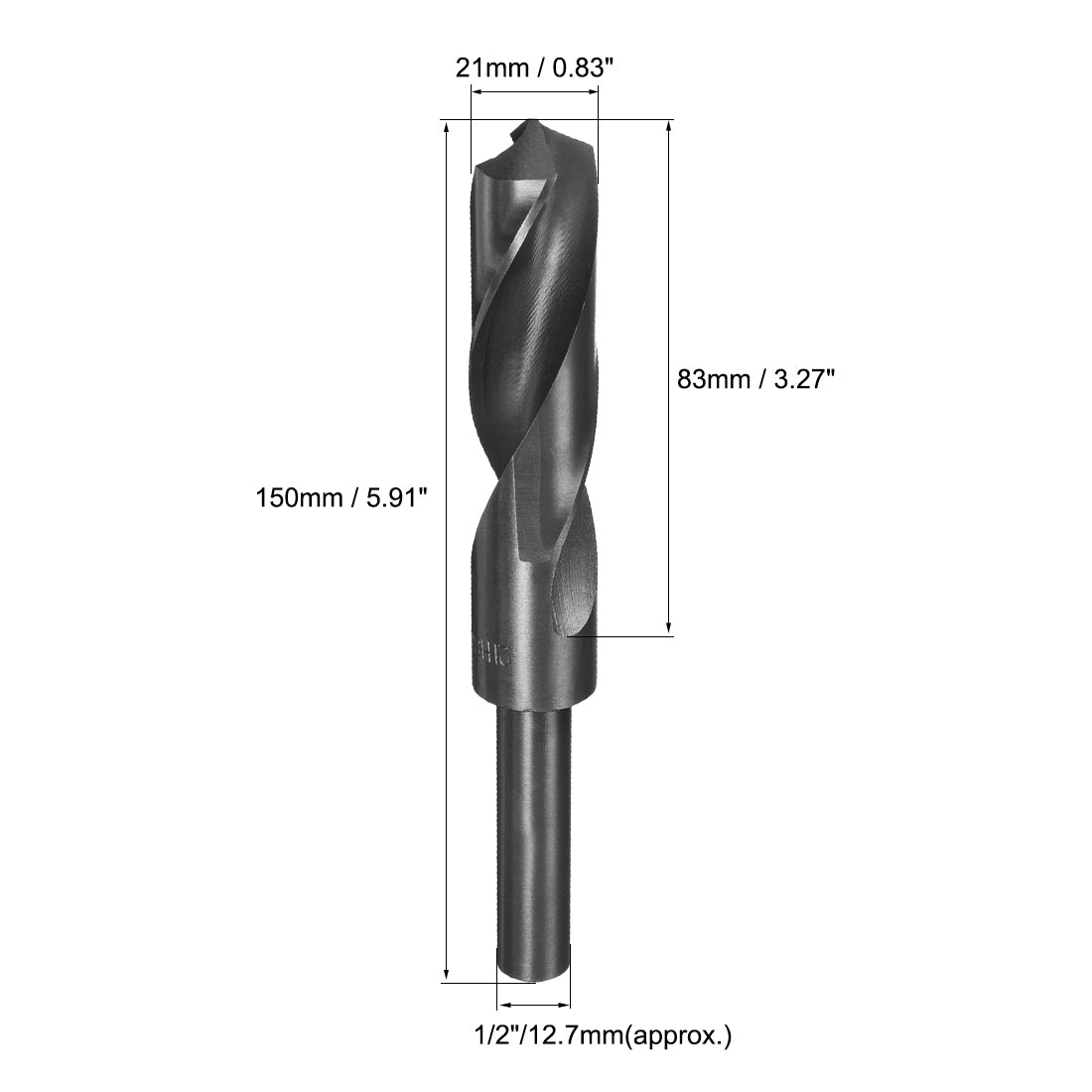 Harfington HSS 9341 Drilling Tool Reduced Shank Twist Drill Bit