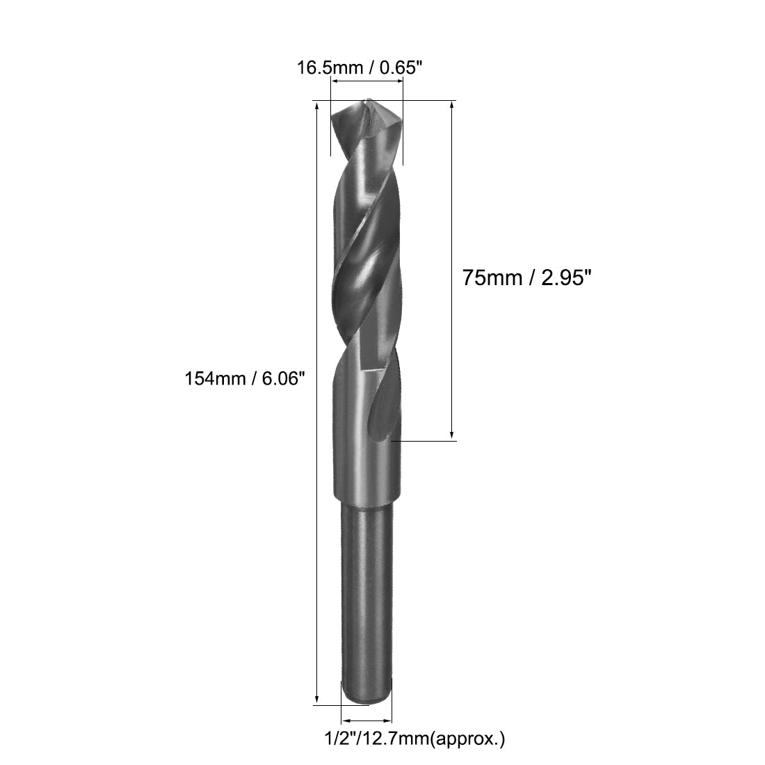 Harfington HSS 9341 Drilling Tool Straight Shank Twist Drill Bit