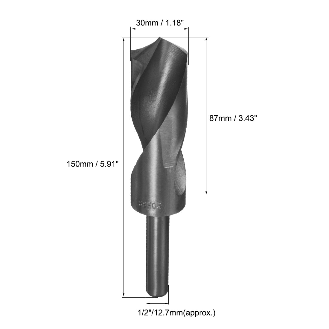 Harfington HSS 9341 Drilling Tool Reduced Shank Twist Drill Bit