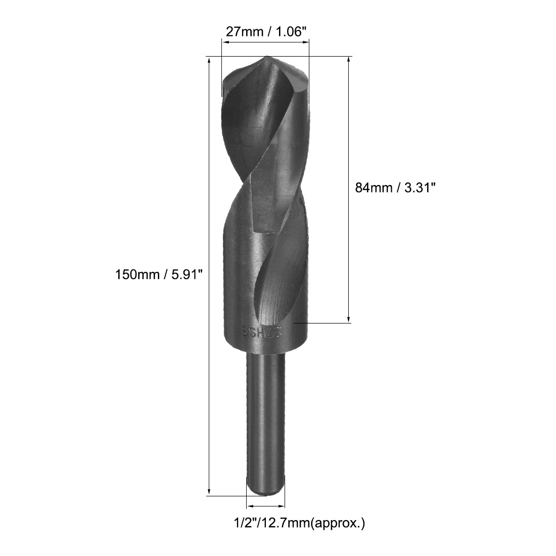 Harfington HSS 9341 Drilling Tool Reduced Shank Twist Drill Bit