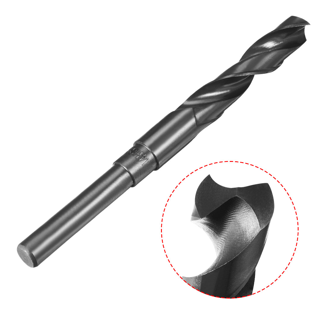 Harfington 14mm Drill Bit HSS 9341 Black Oxide with 1/2 Inch Straight Reduced Shank