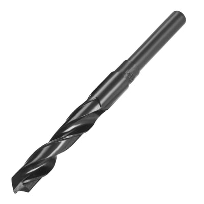 Harfington 14mm Drill Bit HSS 9341 Black Oxide with 1/2 Inch Straight Reduced Shank