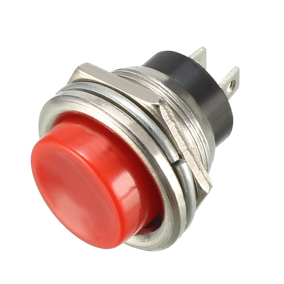 Harfington 16mm Mounting Hole Red Momentary Push Button Switch SPST NO 10pcs