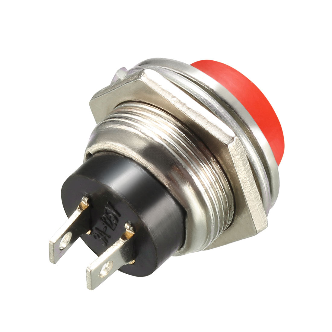 Harfington 16mm Mounting Hole Red Momentary Push Button Switch SPST NO 20pcs