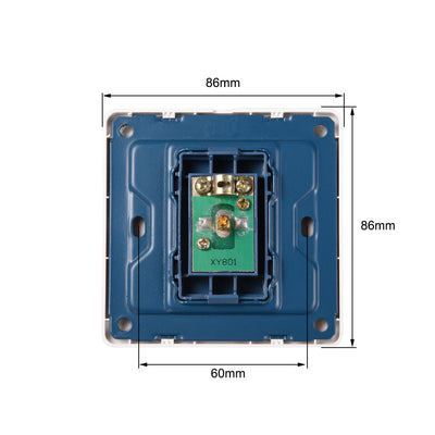 Harfington 1 Gang TV Socket Mounting Coaxial Outlet Wall Plate 86 Type White