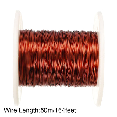Harfington 0.29mm Dia Magnet Wire Enameled Copper Wire Winding Coil 164' Length Widely Used for Transformers Inductors