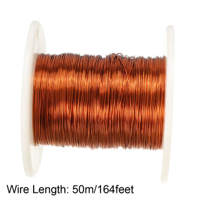 Harfington 0.31mm Dia Magnet Wire Enameled Copper Wire Winding Coil 164' Length Widely Used for Transformers Inductors