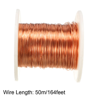 Harfington 0.33mm Dia Magnet Wire Enameled Copper Wire Winding Coil 164' Length Widely Used for Transformers Inductors