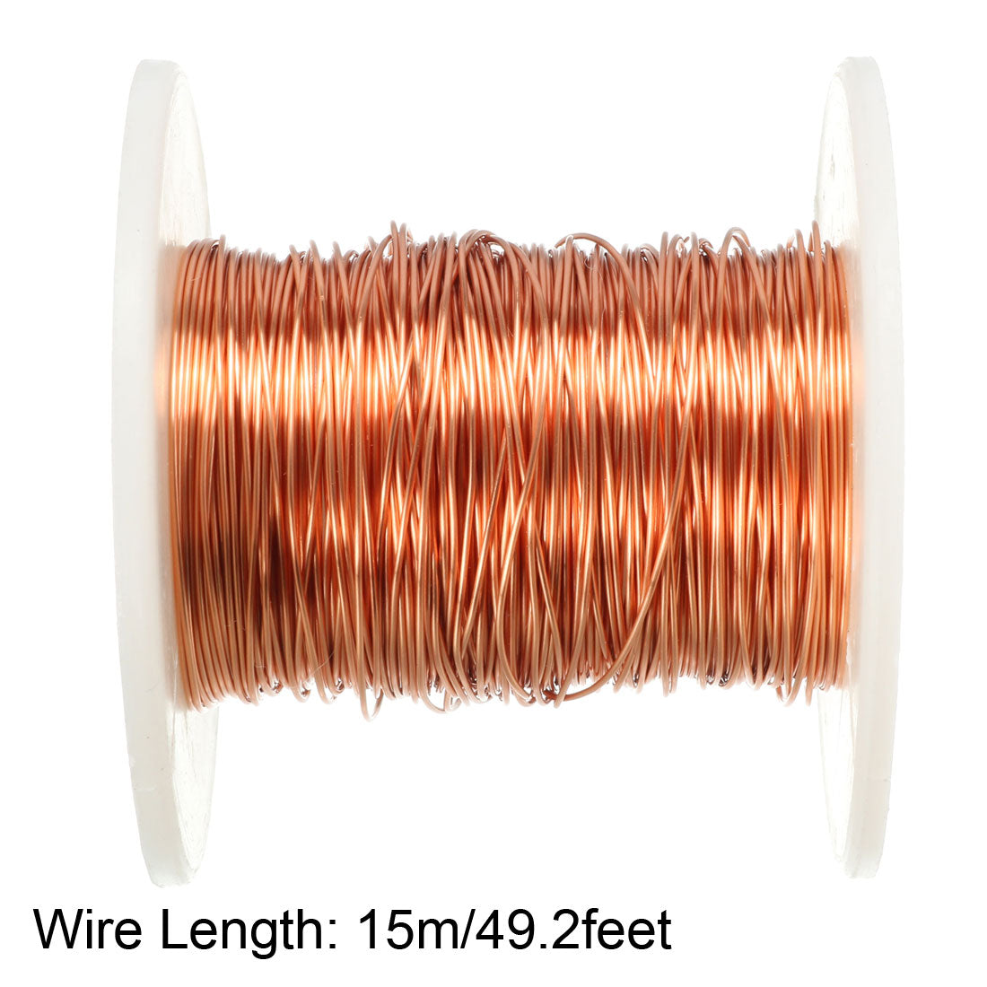 Harfington 0.41mm Dia Magnet Wire Enameled Copper Wire Winding Coil 49.2' Length Widely Used for Transformers Inductors