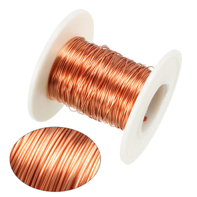 Harfington 0.41mm Dia Magnet Wire Enameled Copper Wire Winding Coil 49.2' Length Widely Used for Transformers Inductors