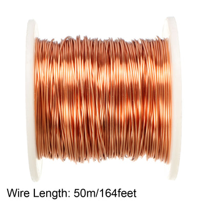 Harfington 0.55mm Dia Magnet Wire Enameled Copper Wire Winding Coil 164' Length Widely Used for Transformers Inductors