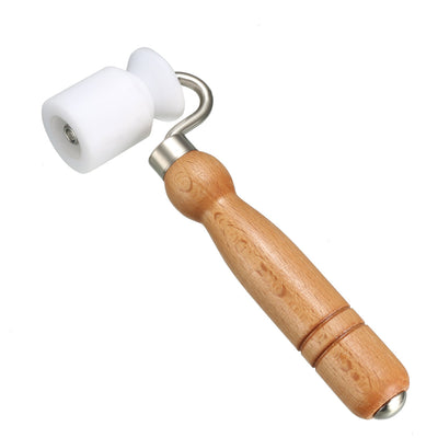 Harfington 5cm Roller Long Wooden Handle Smooth Surface Wallpaper Edge Seam Roller White