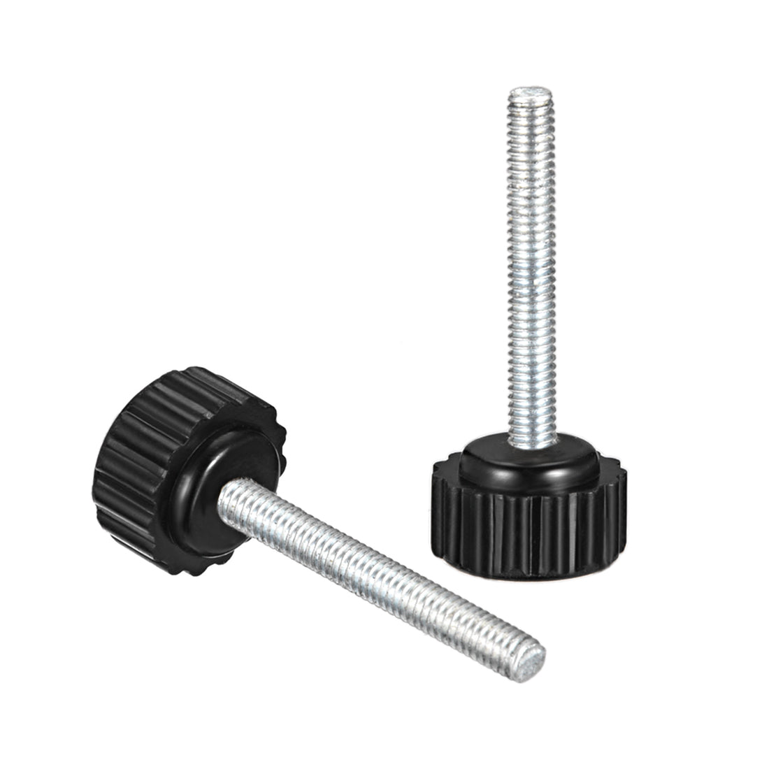 Harfington Male Thread Knurled Knobs Grip Thumb Screw on Type Round Head 5 Pcs