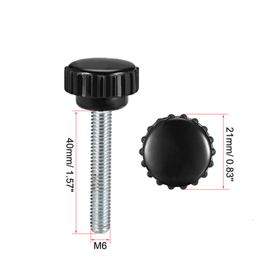 Harfington Male Thread Knurled Knobs Grip Thumb Screw on Mechanical Round Head 5 Pack