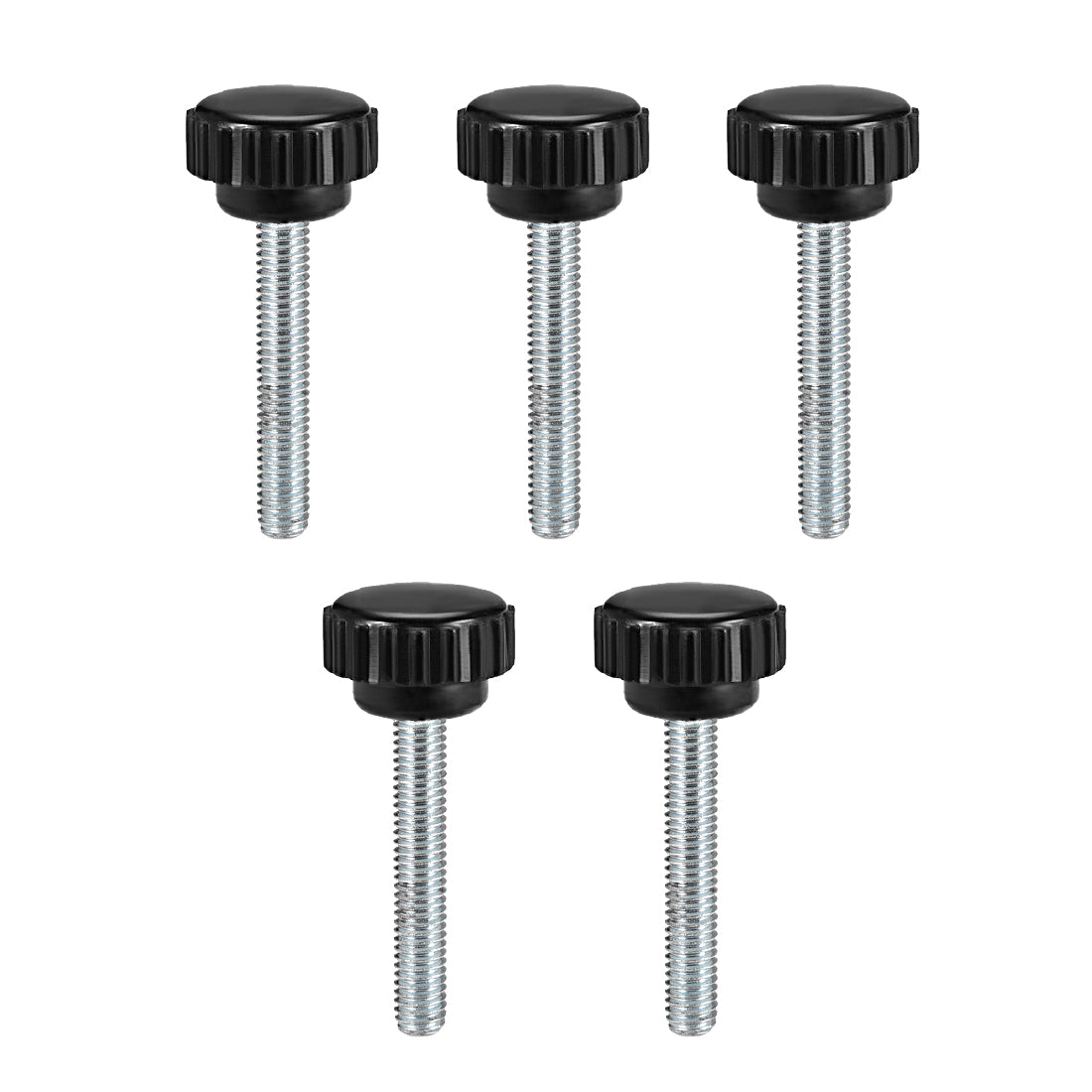 Harfington Male Thread Knurled Knobs Grip Thumb Screw on Mechanical Round Head 5 Pack