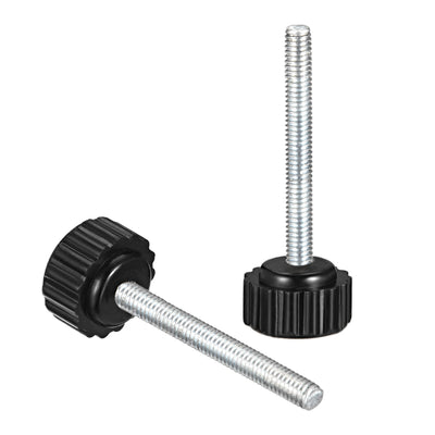 Harfington Male Thread Knurled Knobs Grip Thumb Screw on Mechanical Round Head 5 Pack